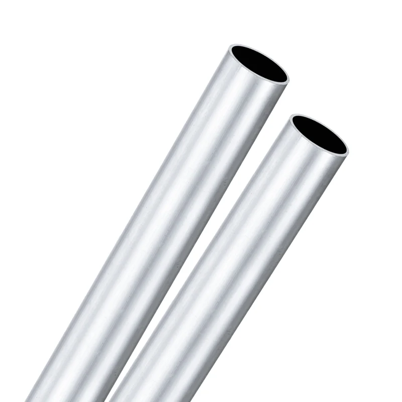 2-Pack 6063 Aluminum Round Tube, 25mmx28mm(IDxOD) 300mm Length Straight Tubing