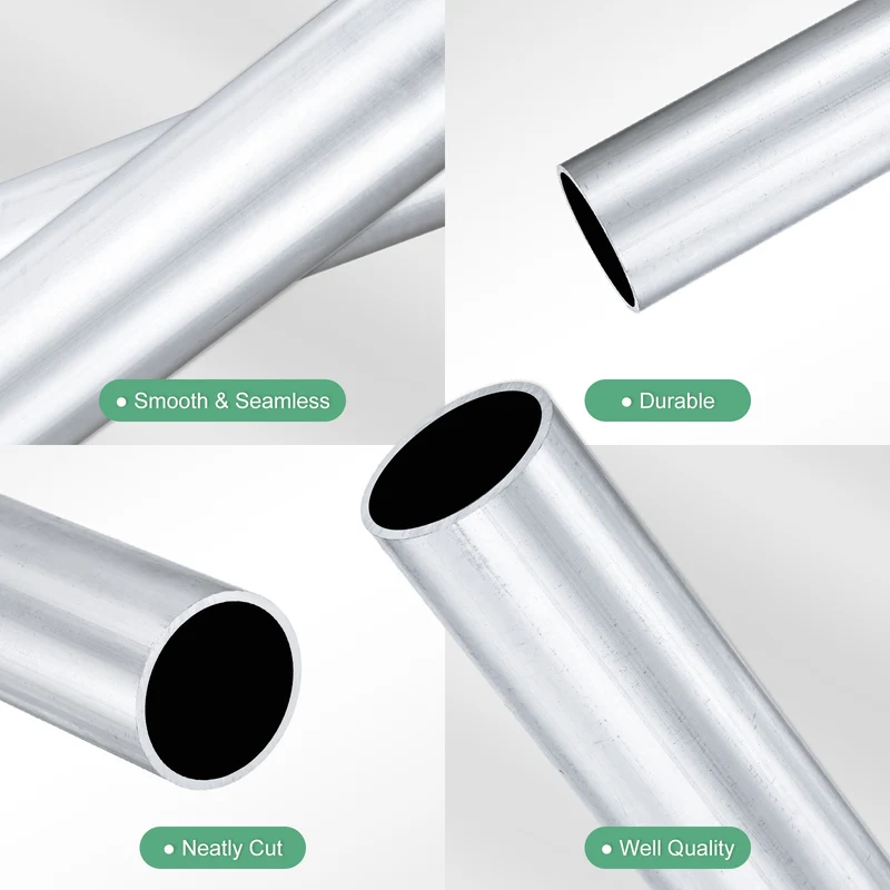 1-Pack 6063 Aluminum Round Tube, 25mmx28mm(IDxOD) 300mm Length Straight Tubing