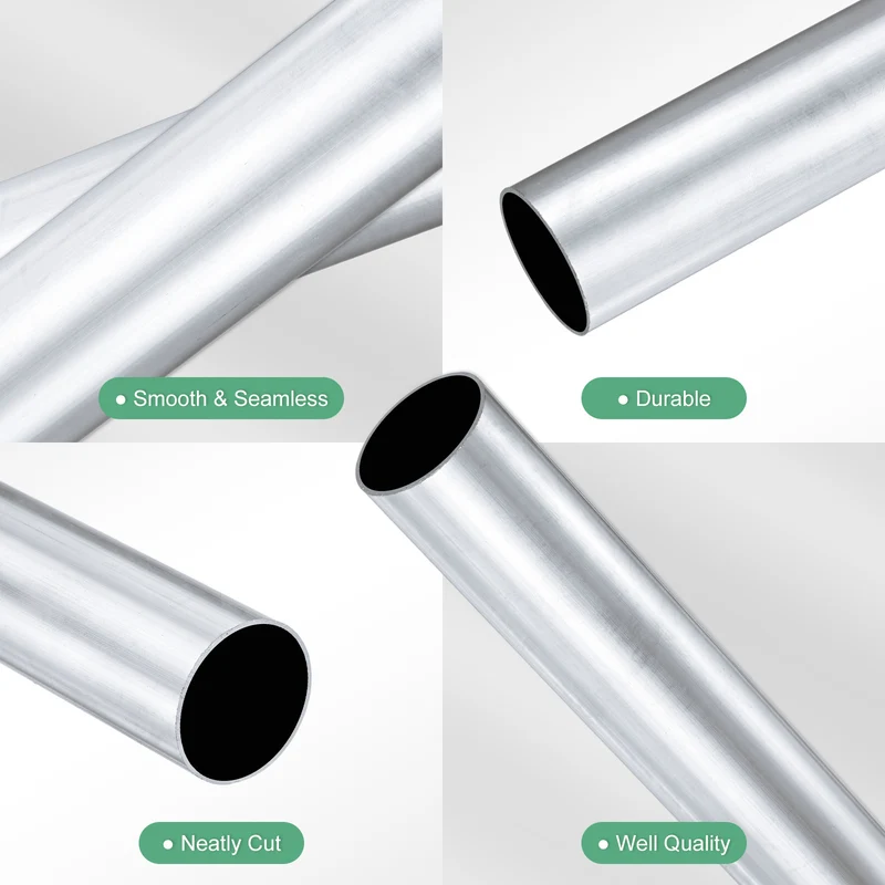 1-Pack 6063 Aluminum Round Tube, 25mmx27mm(IDxOD) 300mm Length Straight Tubing