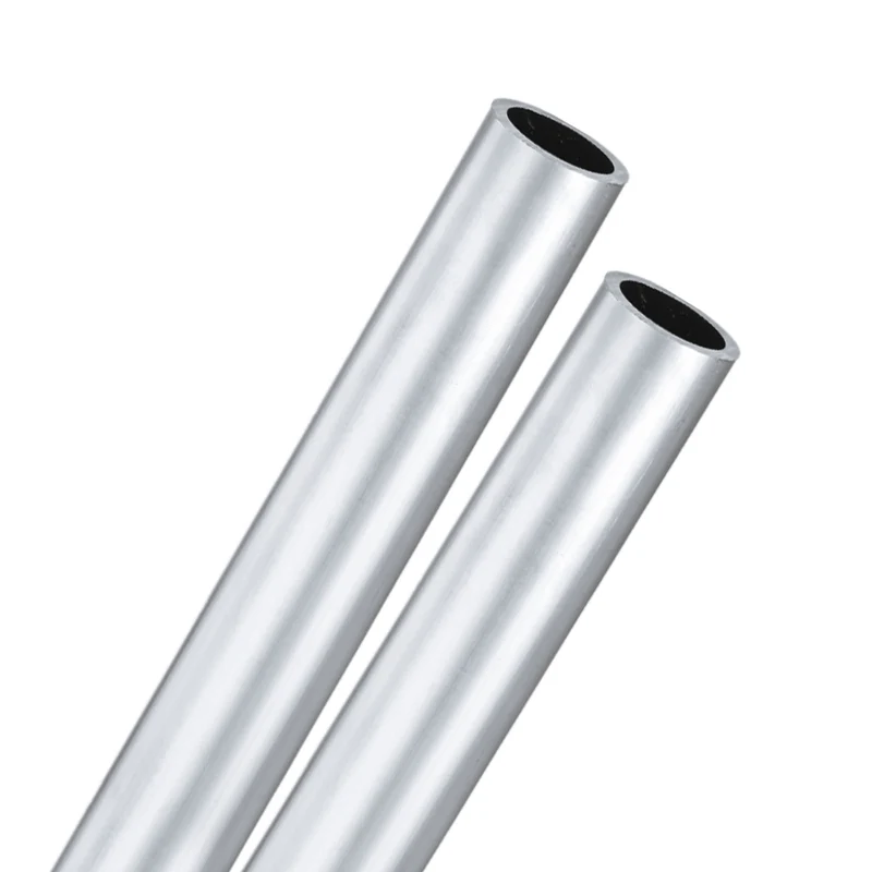 2-Pack 6063 Aluminum Round Tube, 21mmx27mm(IDxOD) 300mm Length Straight Tubing