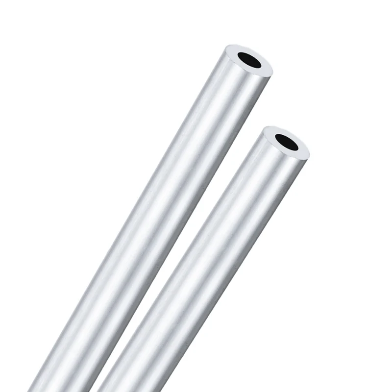 2-Pack 6063 Aluminum Round Tube, 10mmx20mm(IDxOD) 300mm Length Straight Tubing