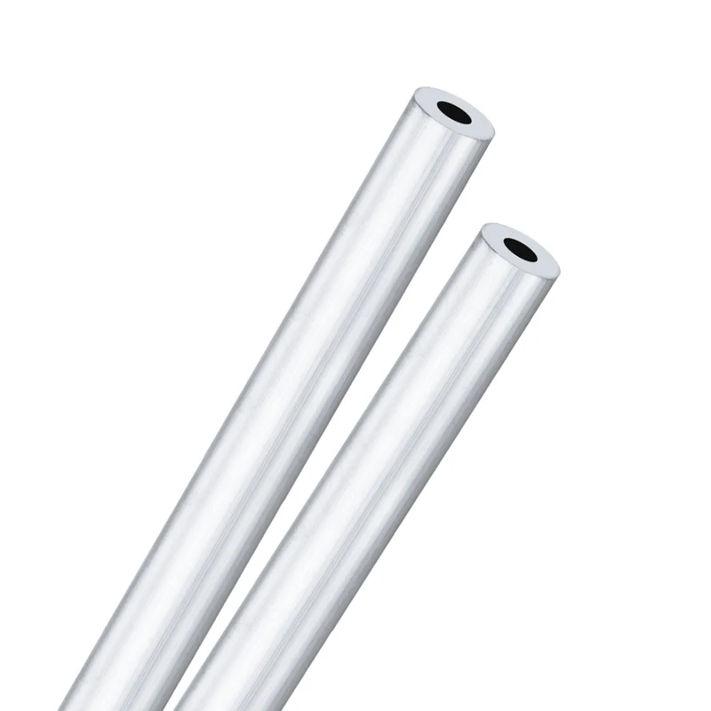 2-Pack 6063 Aluminum Round Tube, 10mmx19mm(IDxOD) 300mm Length Straight Tubing