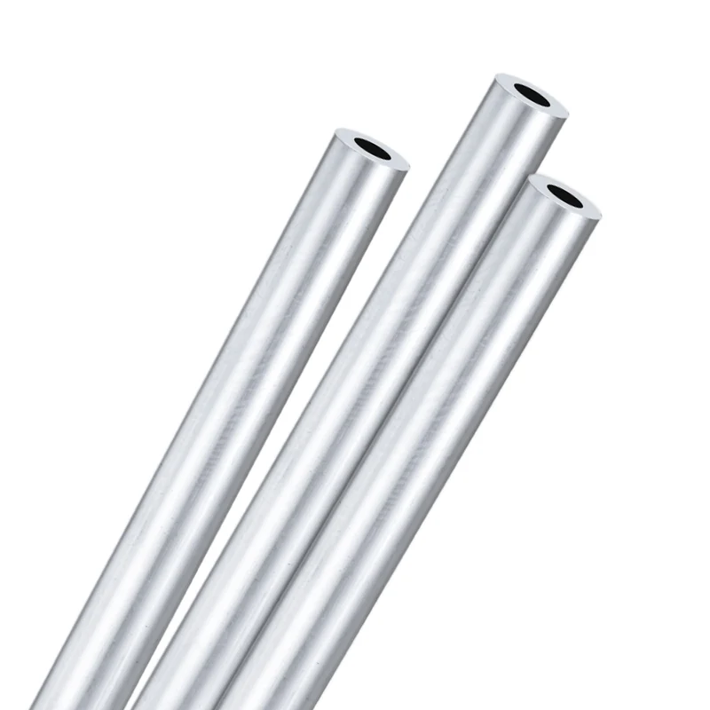 3-Pack 6063 Aluminum Round Tube, 9mmx18mm(IDxOD) 300mm Length Straight Tubing