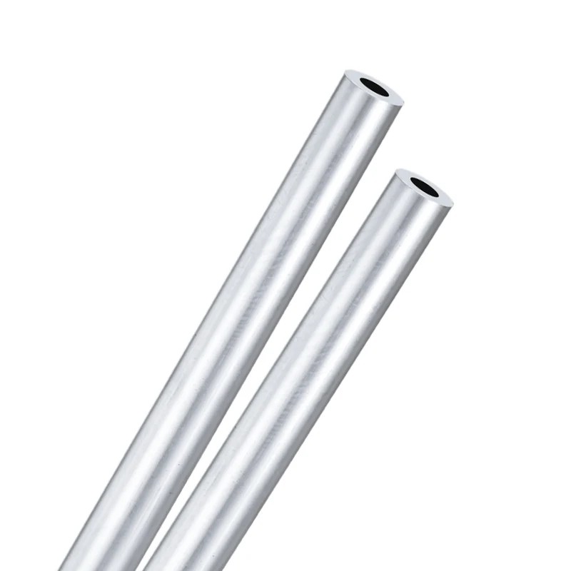 2-Pack 6063 Aluminum Round Tube, 9mmx18mm(IDxOD) 300mm Length Straight Tubing