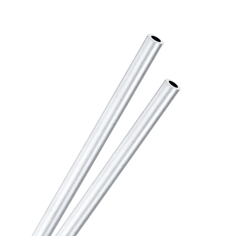 2-Pack 6063 Aluminum Round Tube, 3mmx5mm(IDxOD) 250mm Length Straight Tubing