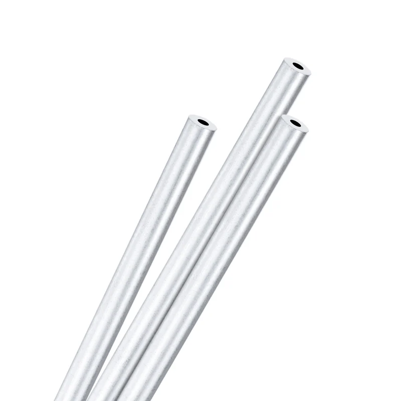 3-Pack 6063 Aluminum Round Tube, 2mmx5mm(IDxOD) 250mm Length Straight Tubing