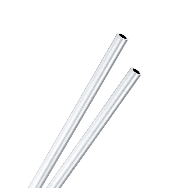 2-Pack 6063 Aluminum Round Tube, 2mmx3mm(IDxOD) 250mm Length Straight Tubing