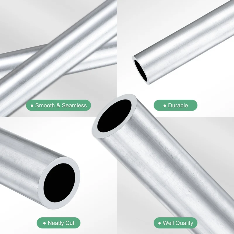 1-Pack 6063 Aluminum Round Tube, 15mmx20mm(IDxOD) 300mm Length Straight Tubing
