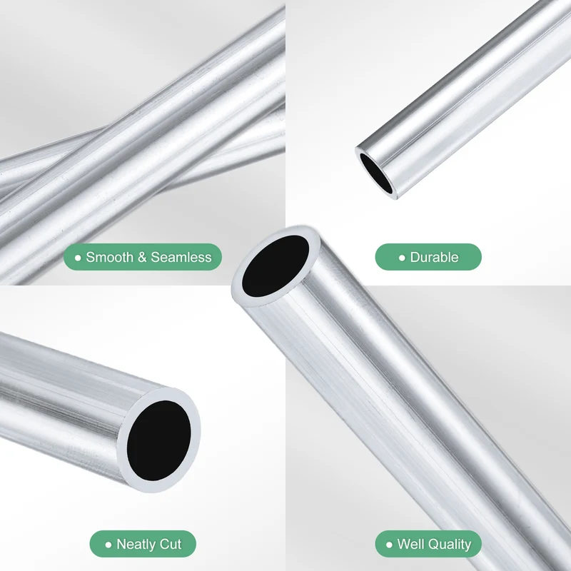 1-Pack 6063 Aluminum Round Tube, 12mmx16mm(IDxOD) 300mm Length Straight Tubing