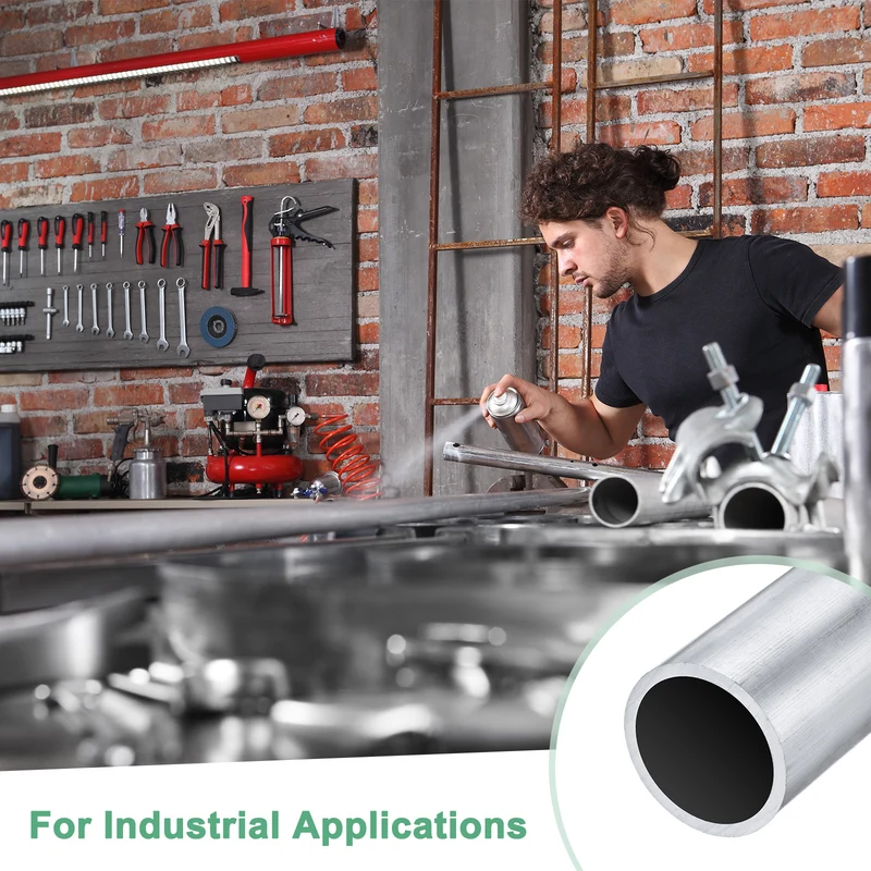 2-Pack 6063 Aluminum Round Tube, 34mmx40mm(IDxOD) 100mm Length Straight Tubing