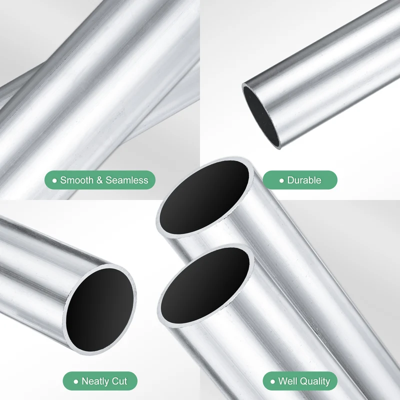 2-Pack 6063 Aluminum Round Tube, 29mmx32mm(IDxOD) 100mm Length Straight Tubing