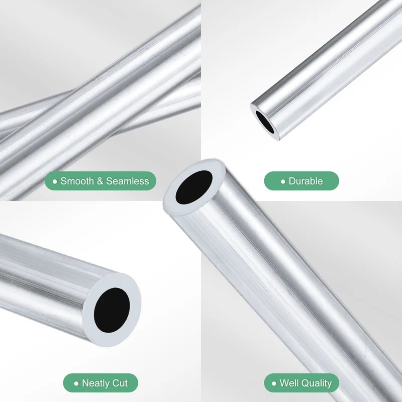 1-Pack 6063 Aluminum Round Tube, 10mmx16mm(IDxOD) 300mm Length Straight Tubing
