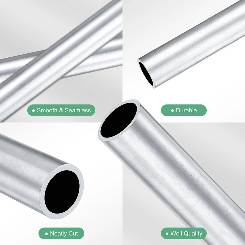 1-Pack 6063 Aluminum Round Tube, 15mmx19mm(IDxOD) 300mm Length Straight Tubing