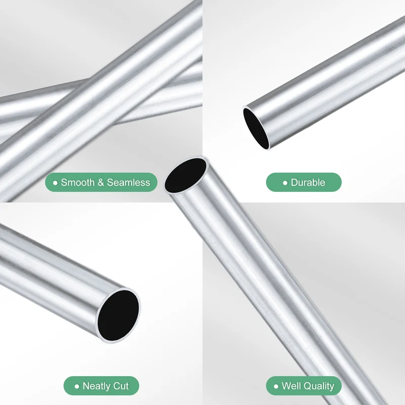 1-Pack 6063 Aluminum Round Tube, 11mmx13mm(IDxOD) 300mm Length Straight Tubing