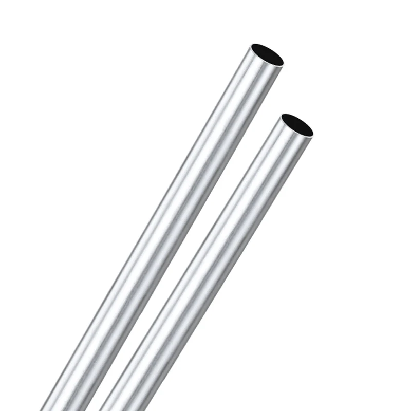 2-Pack 6063 Aluminum Round Tube, 10mmx12mm(IDxOD) 300mm Length Straight Tubing