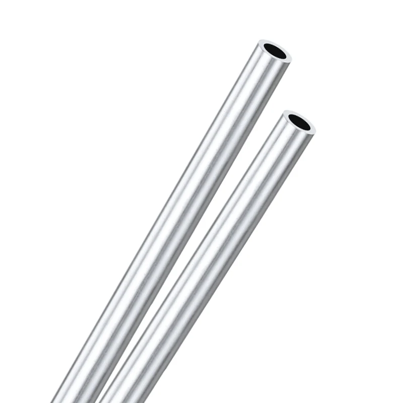 2-Pack 6063 Aluminum Round Tube, 8mmx12mm(IDxOD) 300mm Length Straight Tubing