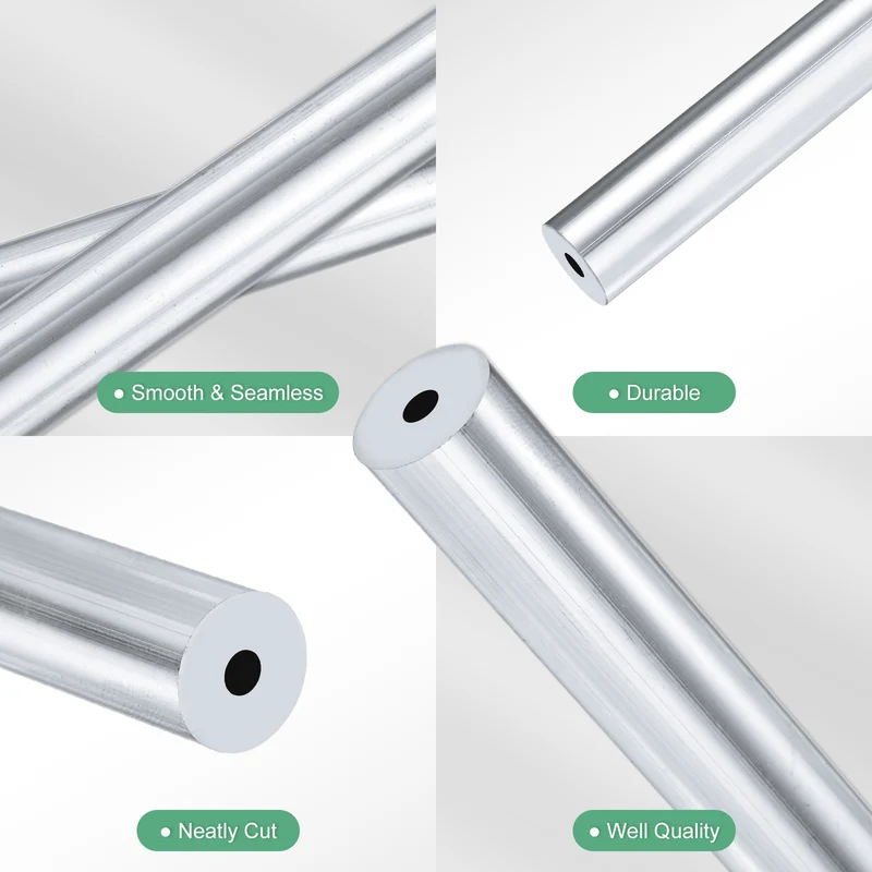 1-Pack 6063 Aluminum Round Tube, 5mmx16mm(IDxOD) 300mm Length Straight Tubing