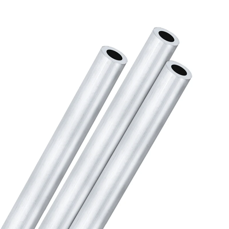 3-Pack 6063 Aluminum Round Tube, 10mmx15mm(IDxOD) 300mm Length Straight Tubing