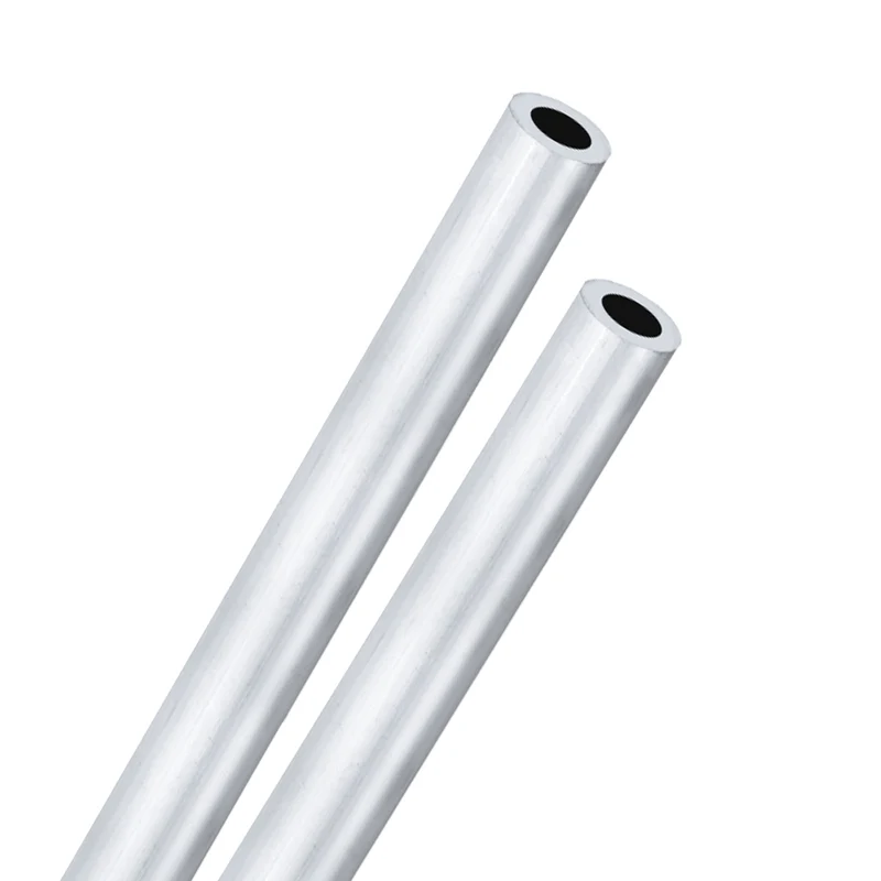 2-Pack 6063 Aluminum Round Tube, 10mmx15mm(IDxOD) 300mm Length Straight Tubing