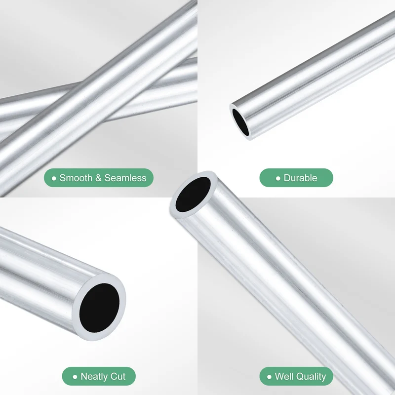 1Pack 6063 Aluminum Round Tube, 8.8mmx12.7mm(IDxOD) 300mm Length Straight Tubing