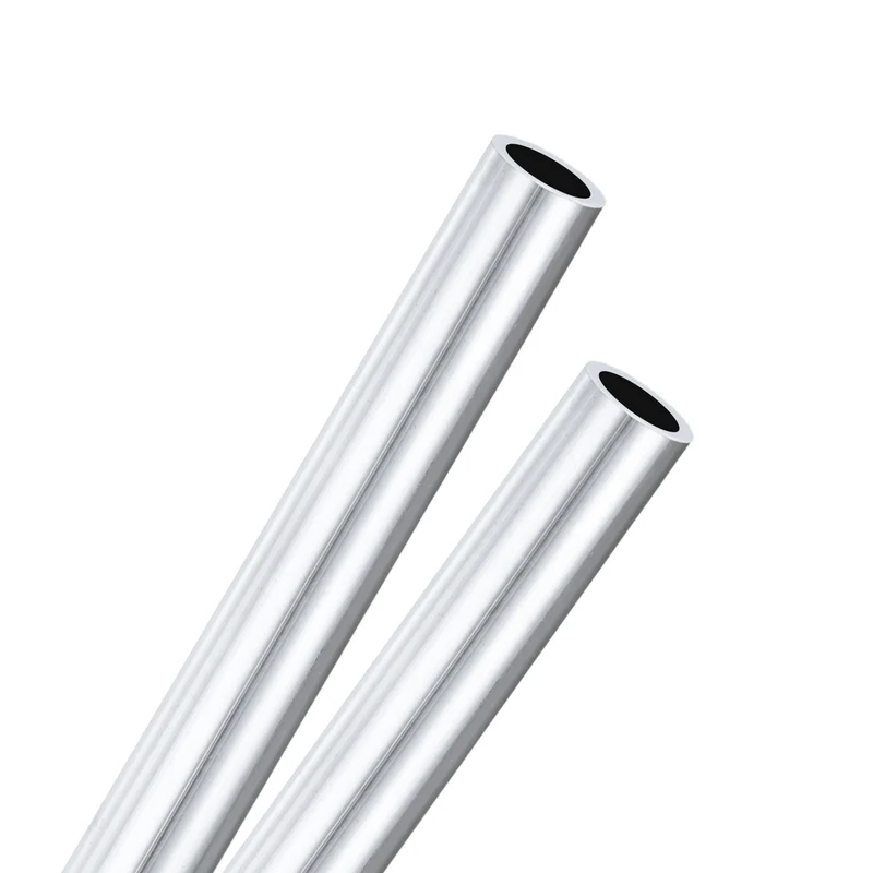 2-Pack 6063 Aluminum Round Tube, 9mmx12mm(IDxOD) 300mm Length Straight Tubing