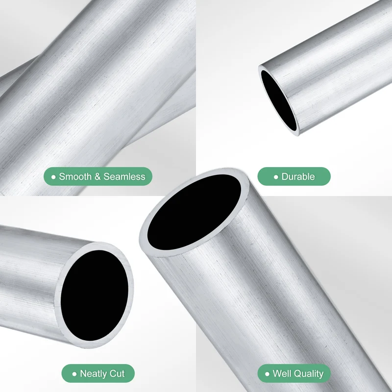 1-Pack 6063 Aluminum Round Tube, 34mmx40mm(IDxOD) 300mm Length Straight Tubing