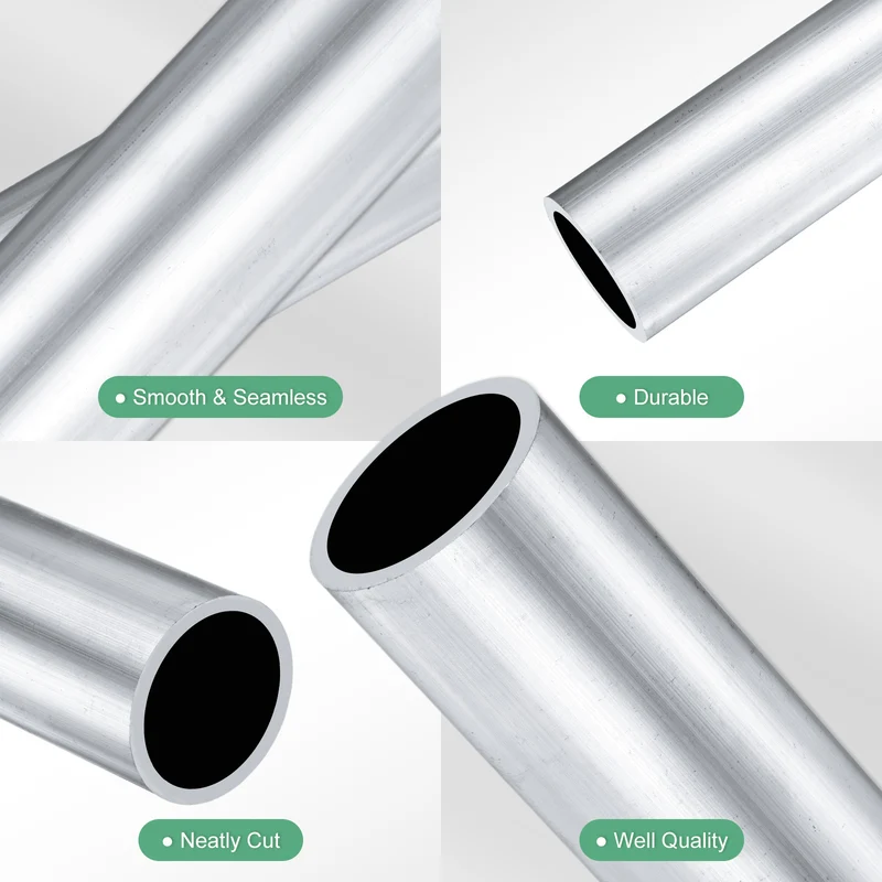 1-Pack 6063 Aluminum Round Tube, 32mmx38mm(IDxOD) 300mm Length Straight Tubing