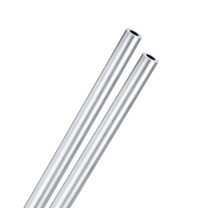 2-Pack 6063 Aluminum Round Tube, 7mmx13mm(IDxOD) 300mm Length Straight Tubing