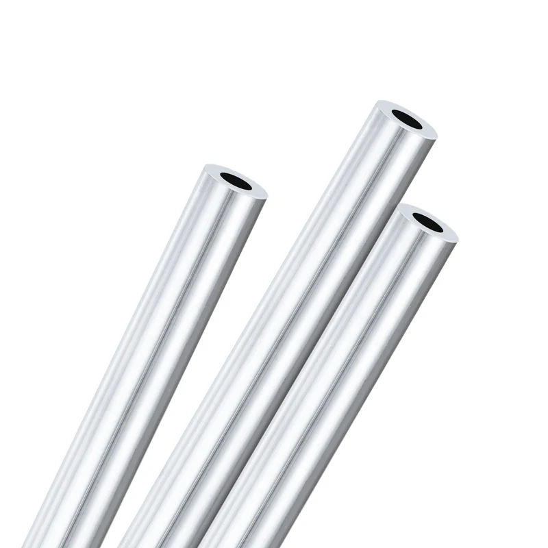 3-Pack 6063 Aluminum Round Tube, 5mmx10mm(IDxOD) 300mm Length Straight Tubing