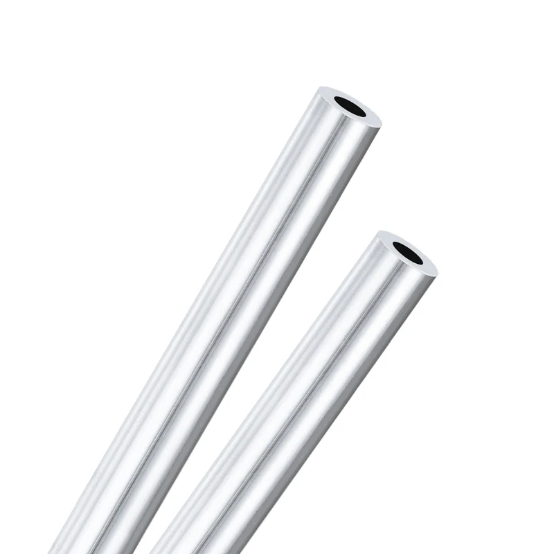 2-Pack 6063 Aluminum Round Tube, 5mmx10mm(IDxOD) 300mm Length Straight Tubing