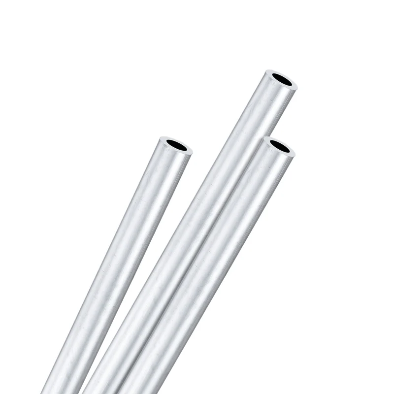 3-Pack 6063 Aluminum Round Tube, 5mmx8mm(IDxOD) 300mm Length Straight Tubing