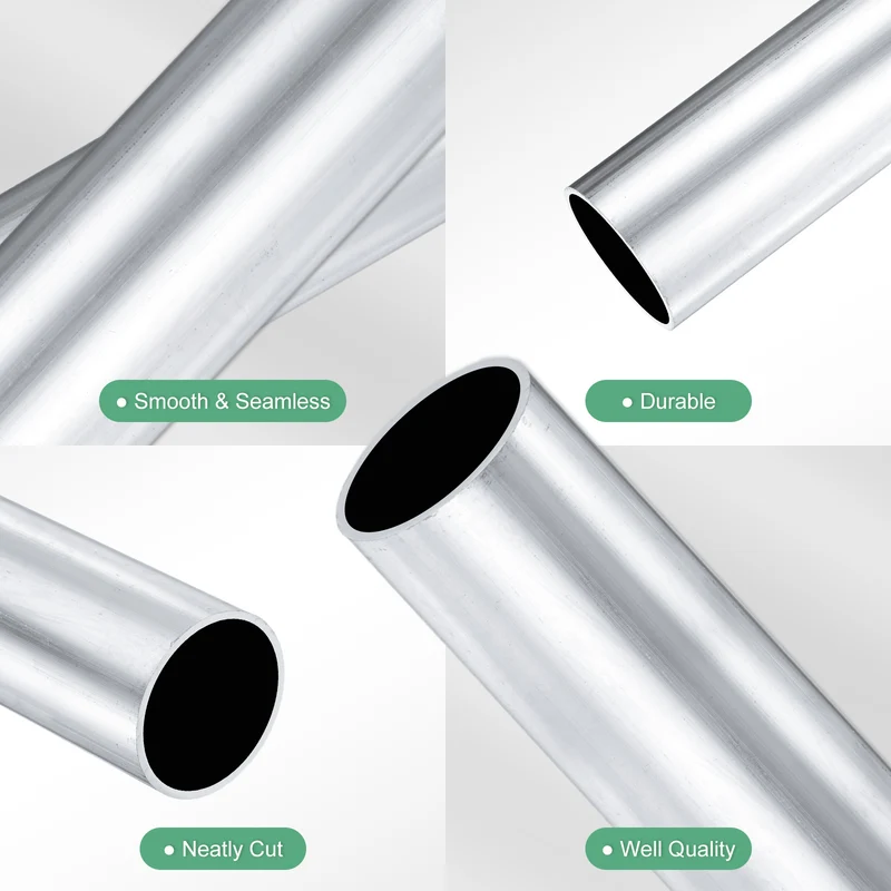 1-Pack 6063 Aluminum Round Tube, 32mmx35mm(IDxOD) 300mm Length Straight Tubing