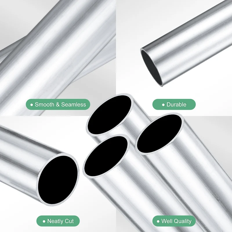 3-Pack 6063 Aluminum Round Tube, 29mmx32mm(IDxOD) 300mm Length Straight Tubing