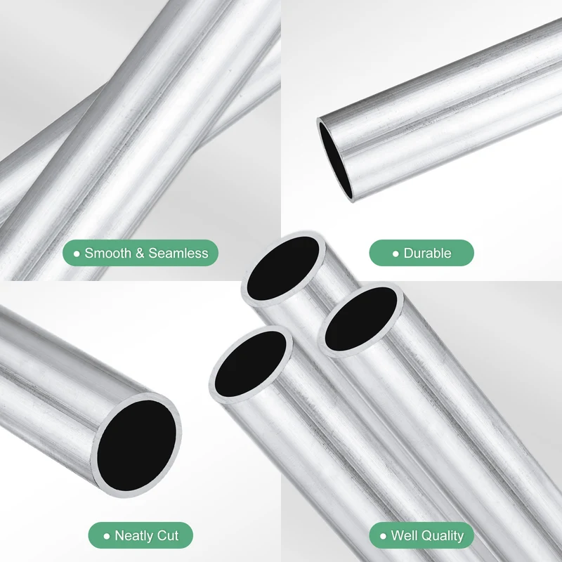 3-Pack 6063 Aluminum Round Tube, 16mmx19mm(IDxOD) 100mm Length Straight Tubing