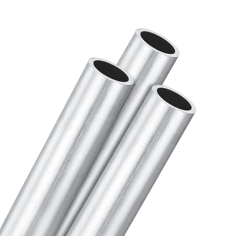 3-Pack 6063 Aluminum Round Tube, 15mmx19mm(IDxOD) 100mm Length Straight Tubing