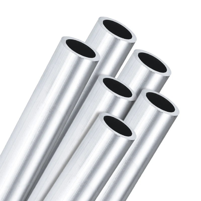 6-Pack 6063 Aluminum Round Tube, 12mmx16mm(IDxOD) 100mm Length Straight Tubing