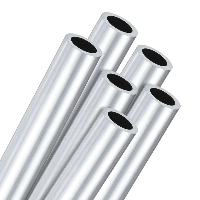 6-Pack 6063 Aluminum Round Tube, 10mmx14mm(IDxOD) 100mm Length Straight Tubing