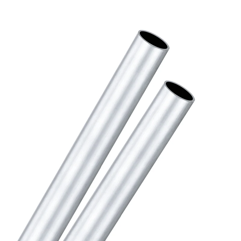 2-Pack 6063 Aluminum Round Tube, 25mmx27mm(IDxOD) 300mm Length Straight Tubing
