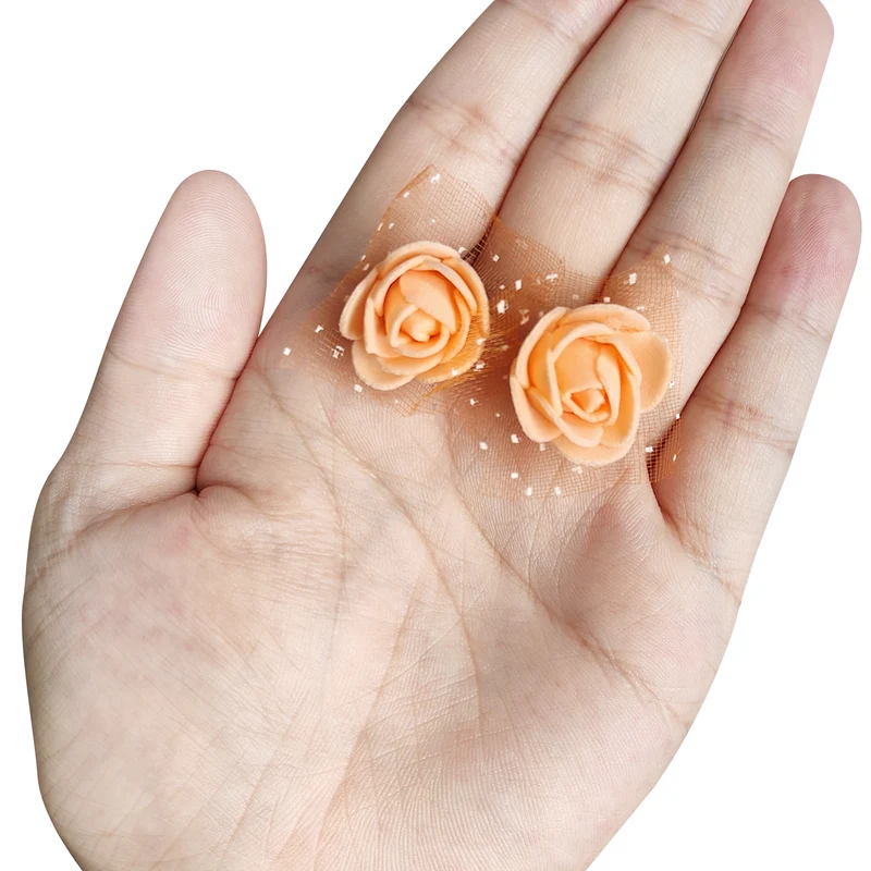 Artificial Rose Flower Heads, Light Pink Mini Flowers 0.8 Inch-1 Inch 144Pcs