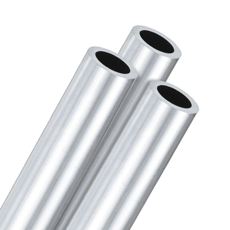 3-Pack 6063 Aluminum Round Tube, 10mmx14mm(IDxOD) 100mm Length Straight Tubing