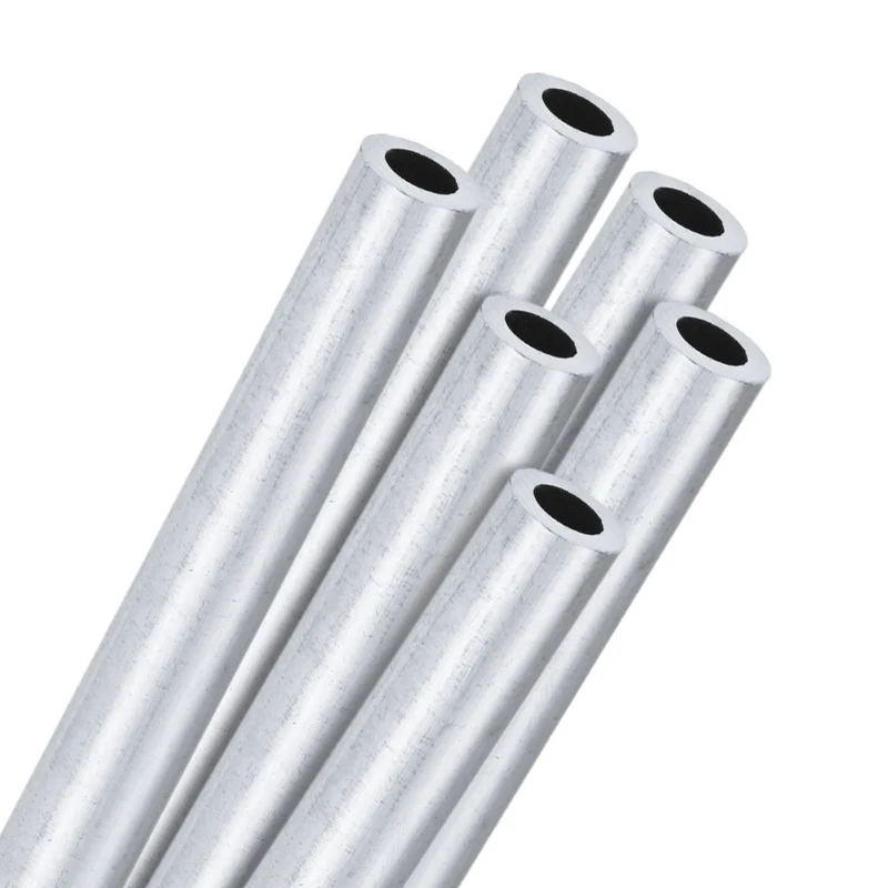 6-Pack 6063 Aluminum Round Tube, 6mmx10mm(IDxOD) 100mm Length Straight Tubing