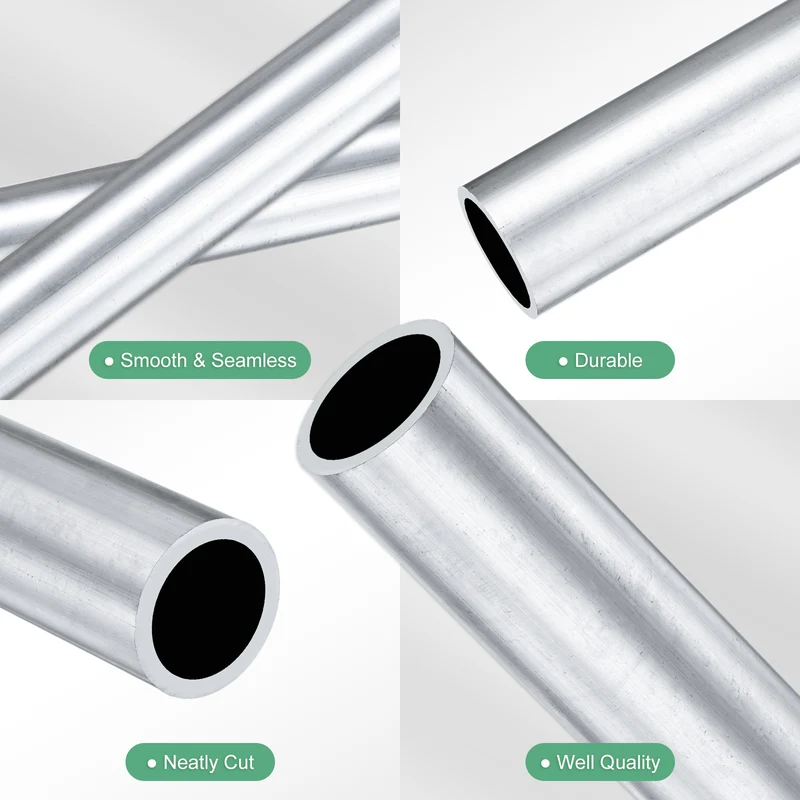1-Pack 6063 Aluminum Round Tube, 18mmx21mm(IDxOD) 400mm Length Straight Tubing