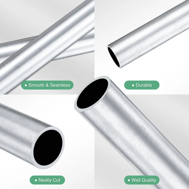 1-Pack 6063 Aluminum Round Tube, 17mmx20mm(IDxOD) 400mm Length Straight Tubing