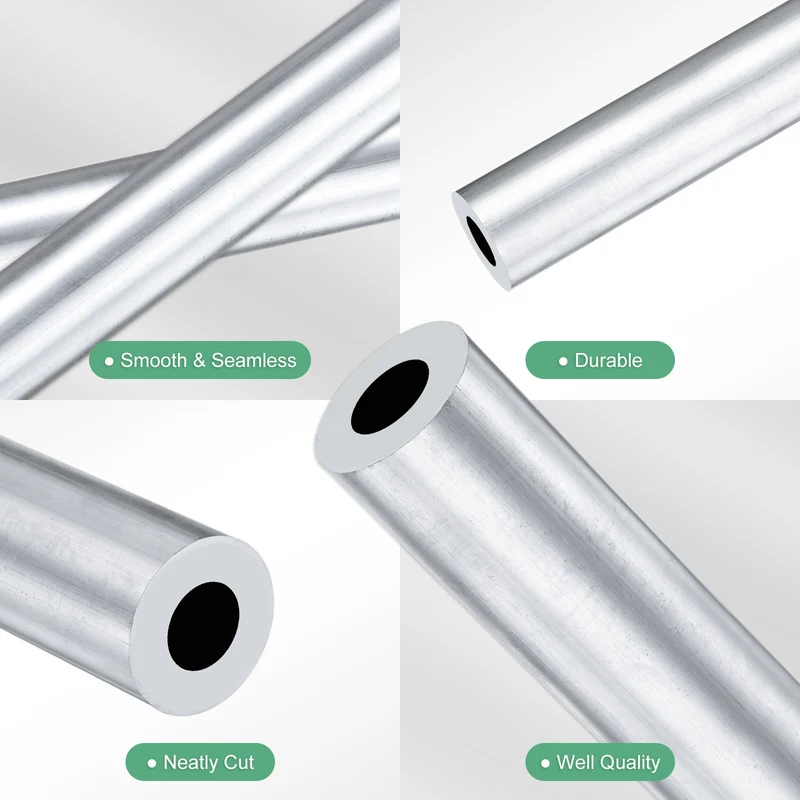 1-Pack 6063 Aluminum Round Tube, 10mmx20mm(IDxOD) 400mm Length Straight Tubing