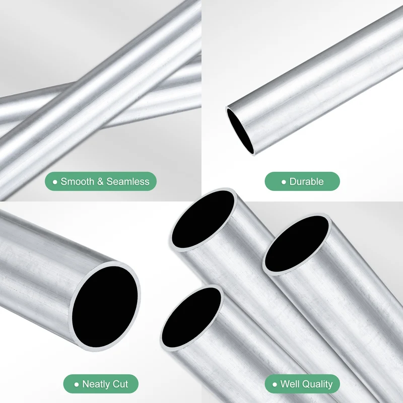 3-Pack 6063 Aluminum Round Tube, 18mmx20mm(IDxOD) 250mm Length Straight Tubing