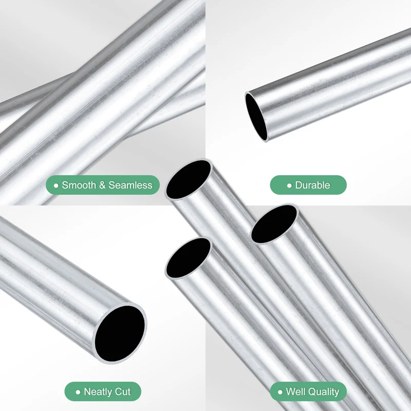 3-Pack 6063 Aluminum Round Tube, 20mmx23mm(IDxOD) 300mm Length Straight Tubing