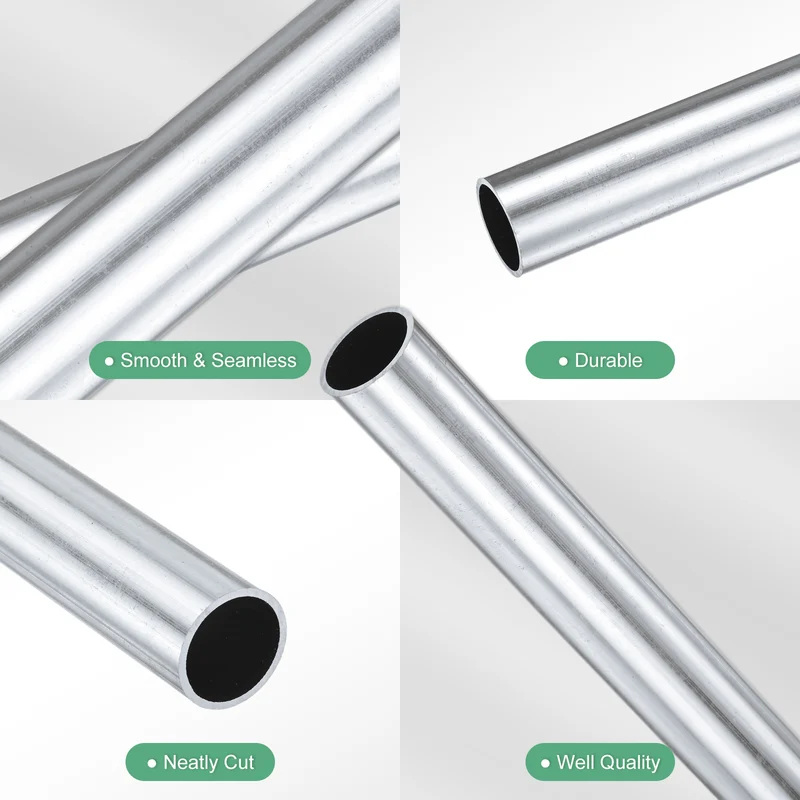 1-Pack 6063 Aluminum Round Tube, 19mmx23mm(IDxOD) 300mm Length Straight Tubing