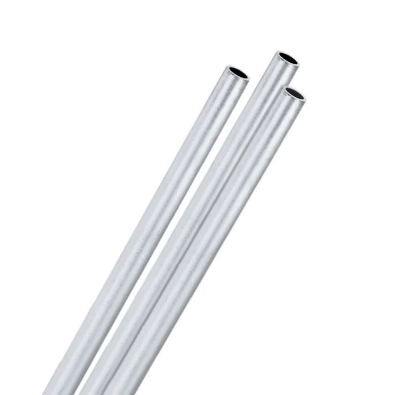 3-Pack 6063 Aluminum Round Tube, 6mmx8mm(IDxOD) 300mm Length Straight Tubing