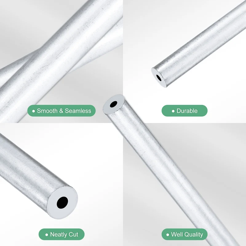 1-Pack 6063 Aluminum Round Tube, 3mmx8mm(IDxOD) 300mm Length Straight Tubing