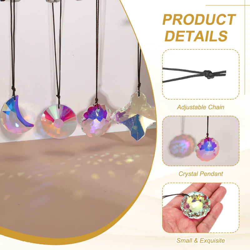 2 Pcs Plum Blossom Crystal Ceiling Fan Pull Chain Extender 8 Inch, AB Color